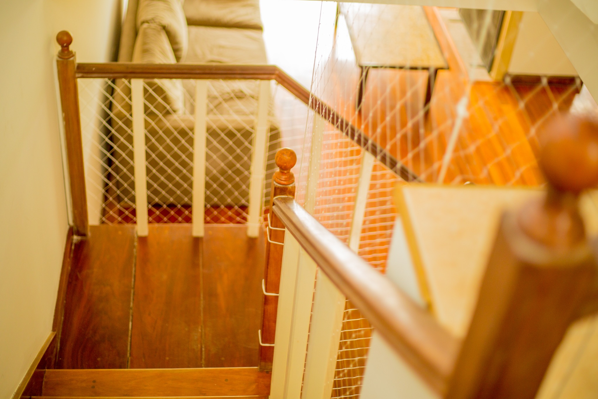 Escaleras: redes de protección